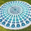 Bohemian Cotton Round Tapestry Blue